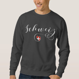 Sudadera Corazón de la bandera suiza, Schweiz, Suiza