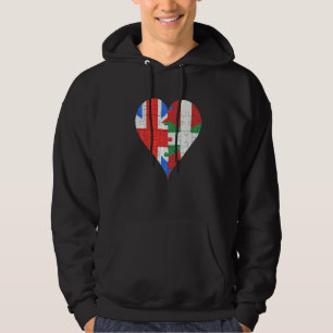 Sudadera Corazón de la Bandera Vasca Británica