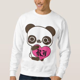 Sudadera Corazón de la panda del monograma