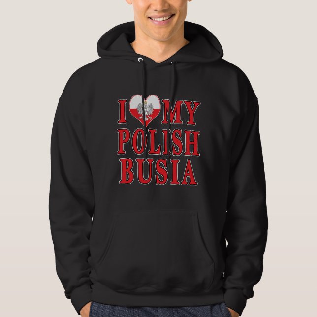 Sudadera Corazón de mi busia polaca (Anverso)