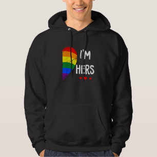 Sudadera Corazón de pareja de lesbianas soy su pareja gay L