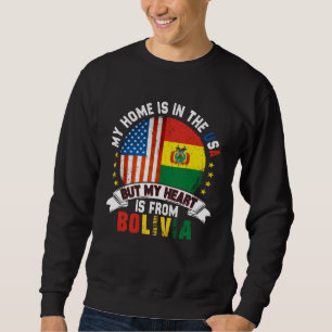 Sudadera Corazón de patriota estadounidense boliviano es de