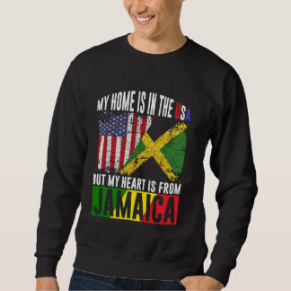 Sudadera Corazón de patriota jamaicano estadounidense es de