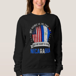Sudadera Corazón de Patriota Nicaragüense Americano es de N