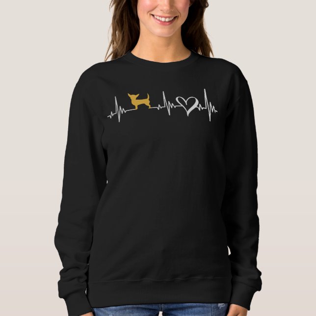 Sudadera Corazón De Perro Chihuahua Cute Para Hombres Mujer (Anverso)