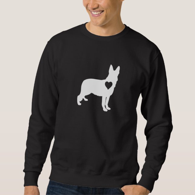 Sudadera Corazón de perro pastor alemán (Anverso)