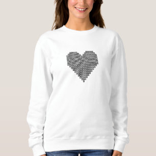 Sudadera Corazón de píxel negro