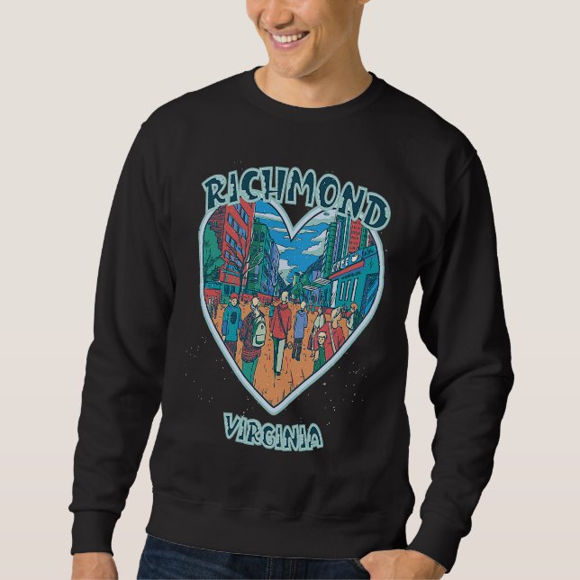 Sudadera Corazón de recuerdo de viaje de Richmond en Virgin (Anverso)