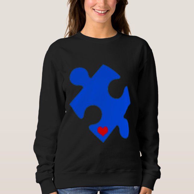 Sudadera Corazón de rompecabezas del autismo (Anverso)