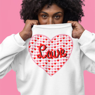Sudadera Corazón de San Valentín de amor rojo en corazones