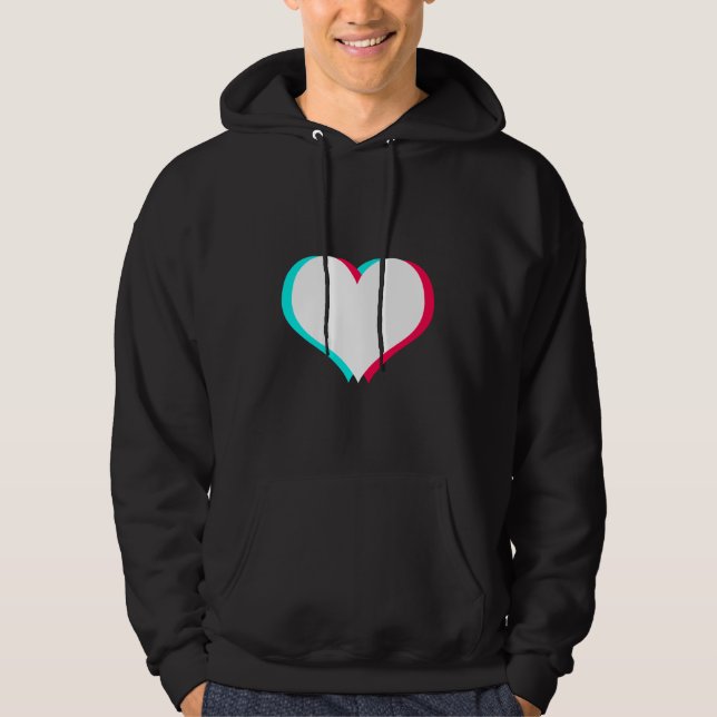 Sudadera Corazón de Tiktok| Tik Tok Heart Black (Anverso)