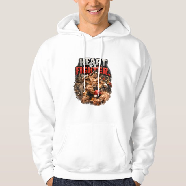 Sudadera Corazón de un Guerrero de Muay Thai  (Anverso)
