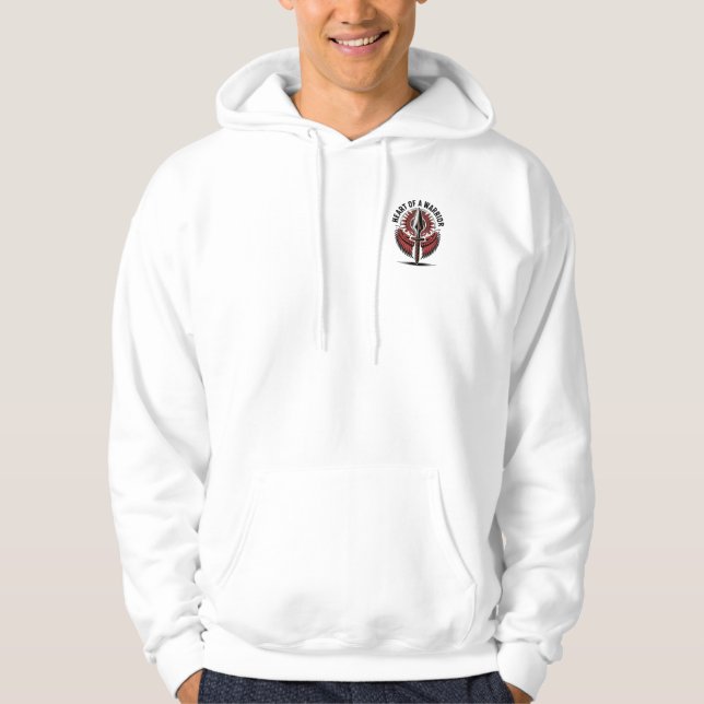 Sudadera Corazón de un guerrero - Diseño de símbolo tribal (Anverso)