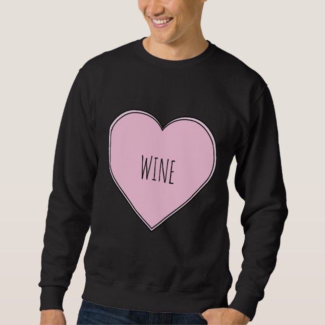 Sudadera Corazón de vino (Anverso)