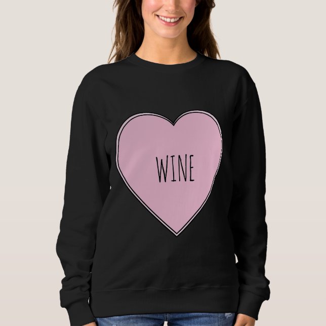 Sudadera Corazón de vino (Anverso)