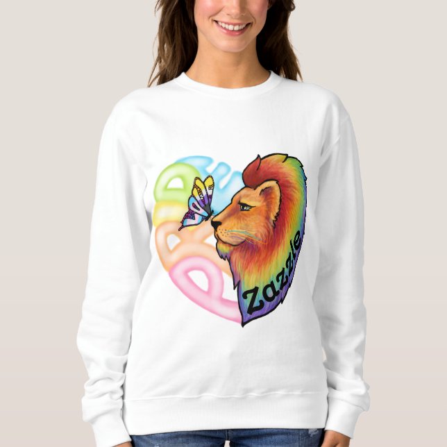 Sudadera Corazón del Orgullo: Celebración del León/Mariposa (Anverso)