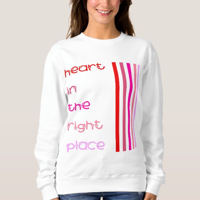 Sudadera Corazón en el lugar correcto (Anverso)