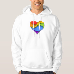 Sudadera Corazón en forma de SlipperyJoe en capas de arcoír