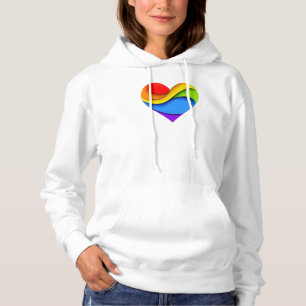 Sudadera Corazón en forma de SlipperyJoe en capas de arcoír