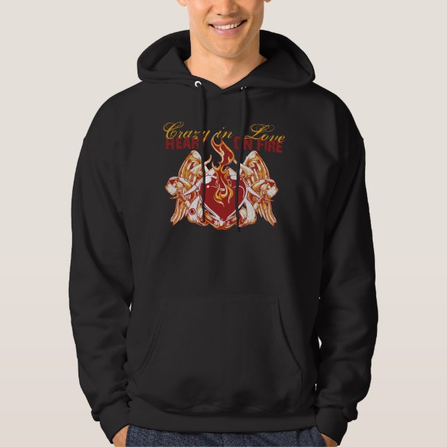 Sudadera Corazón en llamas (Anverso)
