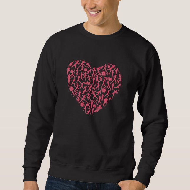 Sudadera Corazón en marcha - Siluetas de mujeres que maneja (Anverso)