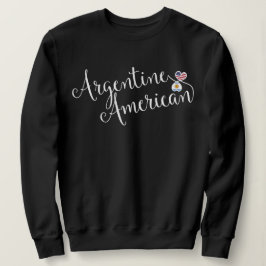Sudadera Corazón entrelazado argentino-estadounidense