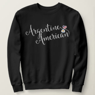Sudadera Corazón entrelazado argentino-estadounidense