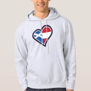 Sudadera Corazón escocés austríaco: ama Escocia y Austria