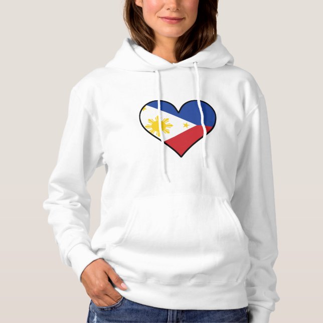 Sudadera Corazón filipino de la bandera (Anverso)
