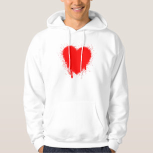Sudadera Corazón Grunge - Rojo