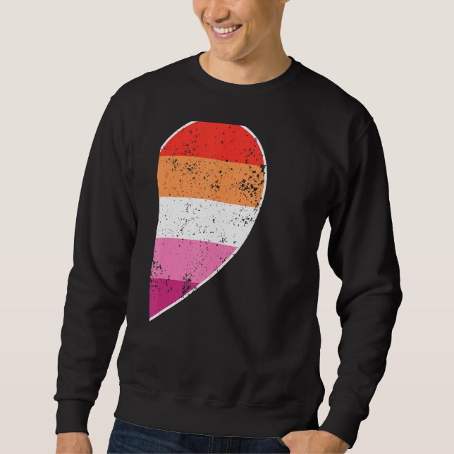 Sudadera Corazón Lgbtq Lgbtq Pareja Gay Parejas Valentine (Anverso)