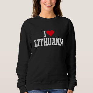 Sudadera Corazón Lituania con corazón rojo Amo Lituania