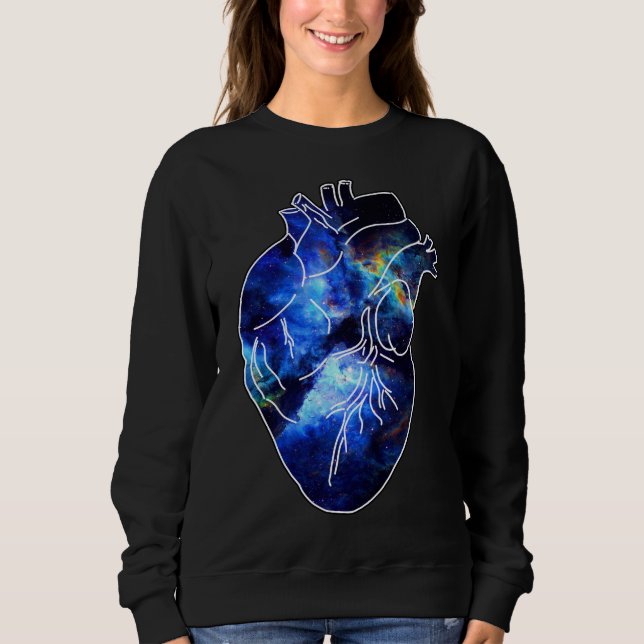 Sudadera Corazón lleno de anatomía espacial infinita (Anverso)