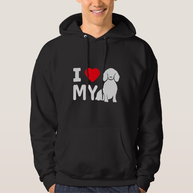 Sudadera Corazón Mi Dachshund Corazón Mi Doxie (Anverso)