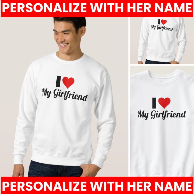 Sudadera Corazón Mi GF Amo A Mi Novia (I Heart My GF I Love My Girlfriend T-Shirt Sweatshirt)