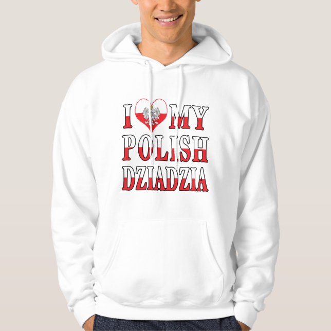 Sudadera Corazón mi polaco Dziadzia (Anverso)