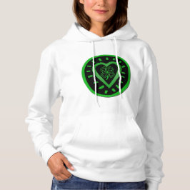 Sudadera Corazón negro con Shamrock - Día de San Patricio