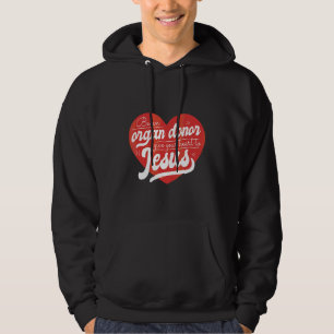 Sudadera Corazón para la cruz cristiana de la Biblia de Jes
