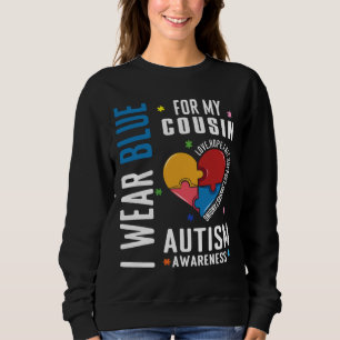 Sudadera Corazón Para Primo Azul Conciencia Especial De Aut