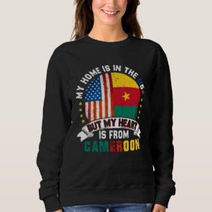 Sudadera Corazón Patriota Camerunés Americano es de Camerún