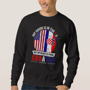 Sudadera Corazón patriota croata-estadounidense es de Croac