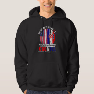 Sudadera Corazón patriota croata-estadounidense es de Croac