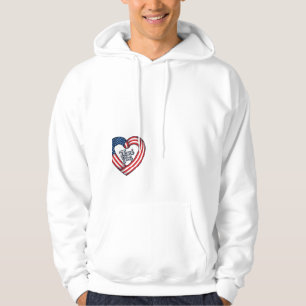Sudadera Corazón Patriótico Agradecido Diseño Vectorial Vin