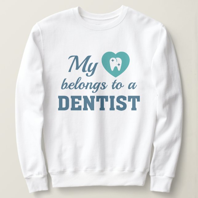 Sudadera Corazón Pertenece Dentista (Anverso del diseño)