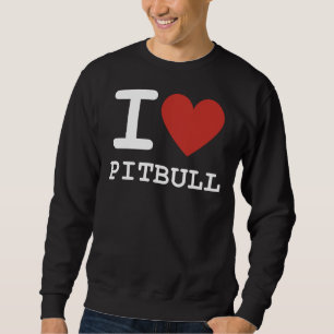 Sudadera Corazón Pitbull Me Encanta Pitbull
