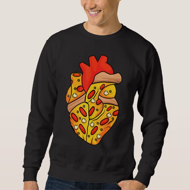 Sudadera Corazón Pizza Slice Napolitano Pizzeria Pizzaiolo  (Anverso)