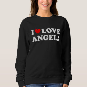 Sudadera Corazón Rojo Amo A Angela