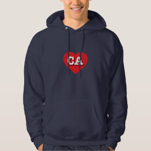 Sudadera Corazón Rojo de California - Amo CA