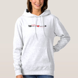 Sudadera Corazón rojo de flecha negra pero psicópata