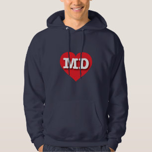 Sudadera Corazón Rojo de Maryland - Amo el MD